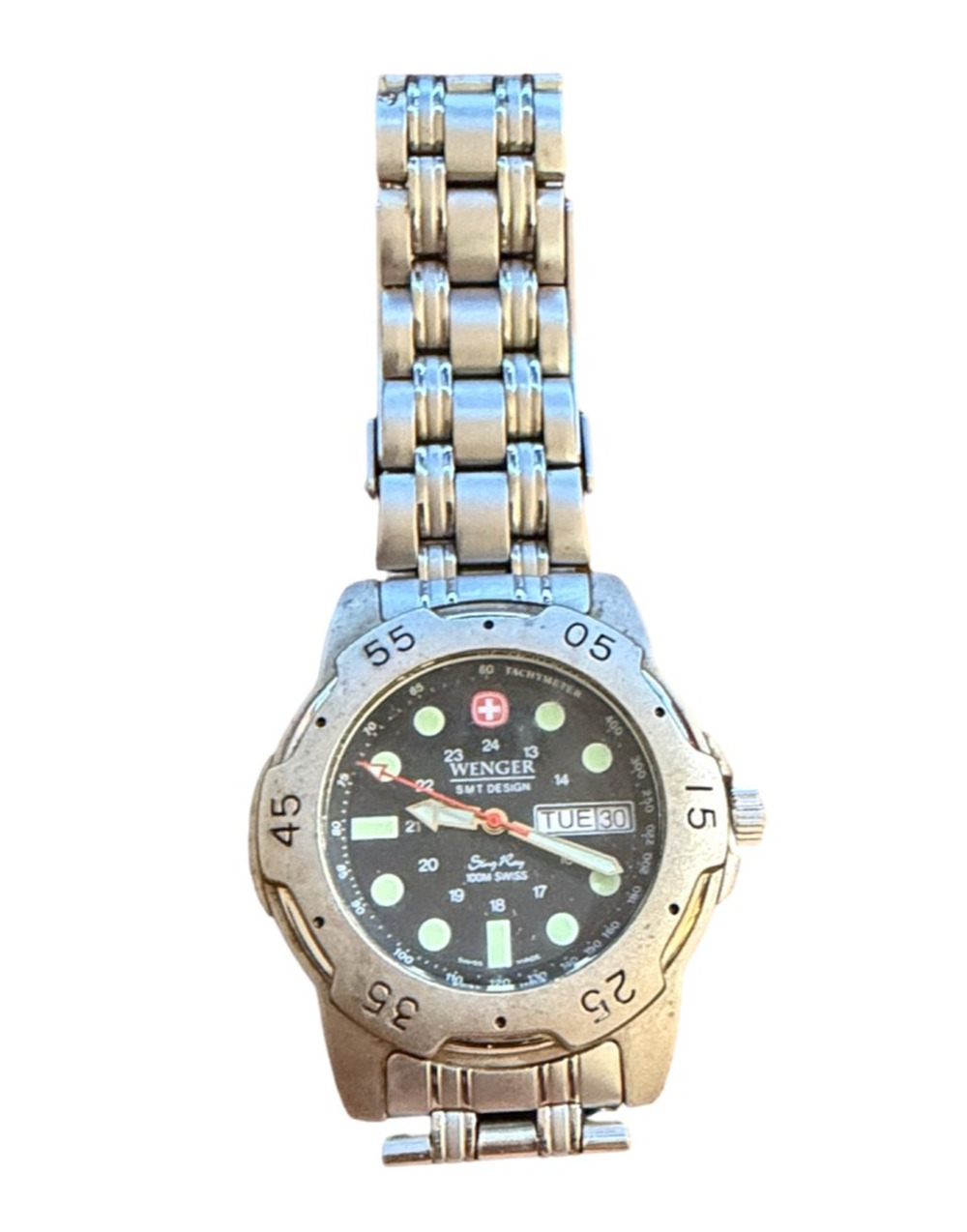 Wenger Sting Ray SMT Design 100M Swiss Men's Quartz Watch Day Date